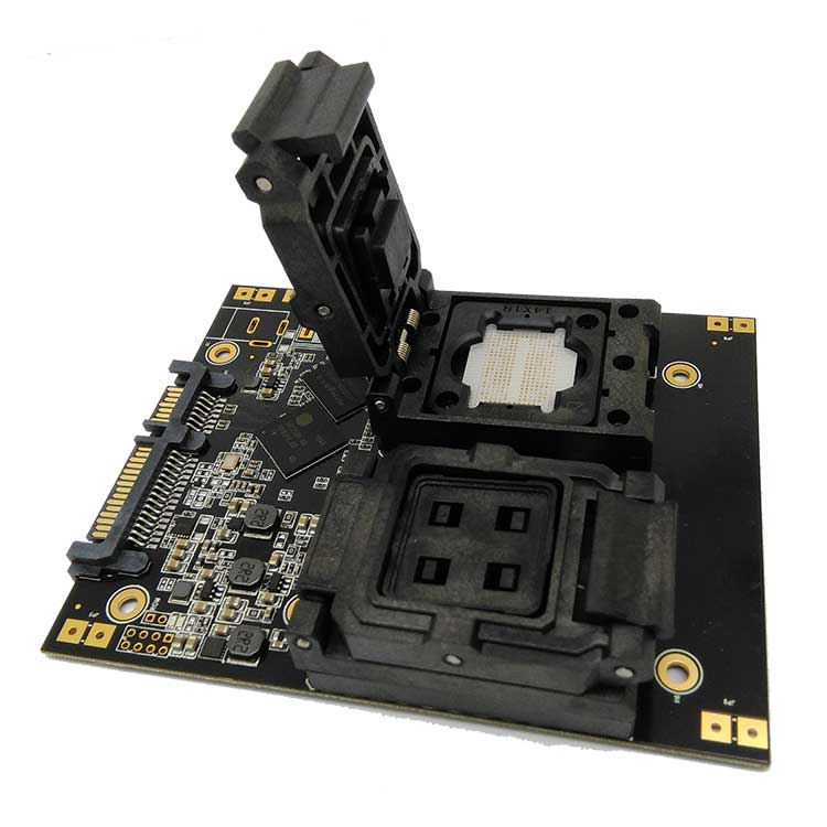 BGA316pin翻盖测试座-SSD慧荣SM2258H主控芯片一拖二测试治具
