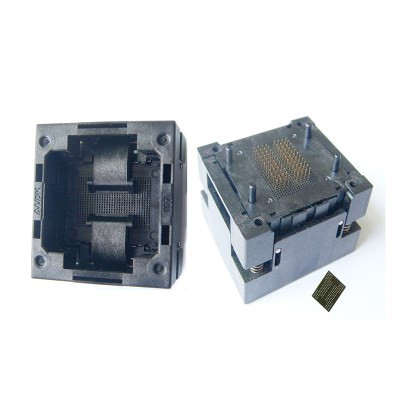 BGA152-132-88下压弹片老化座SSD硬盘芯片测试座