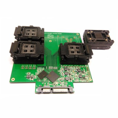 SM2256K主控SSD闪存测试夹具转BGA152一拖四翻盖测试治具TLC测试