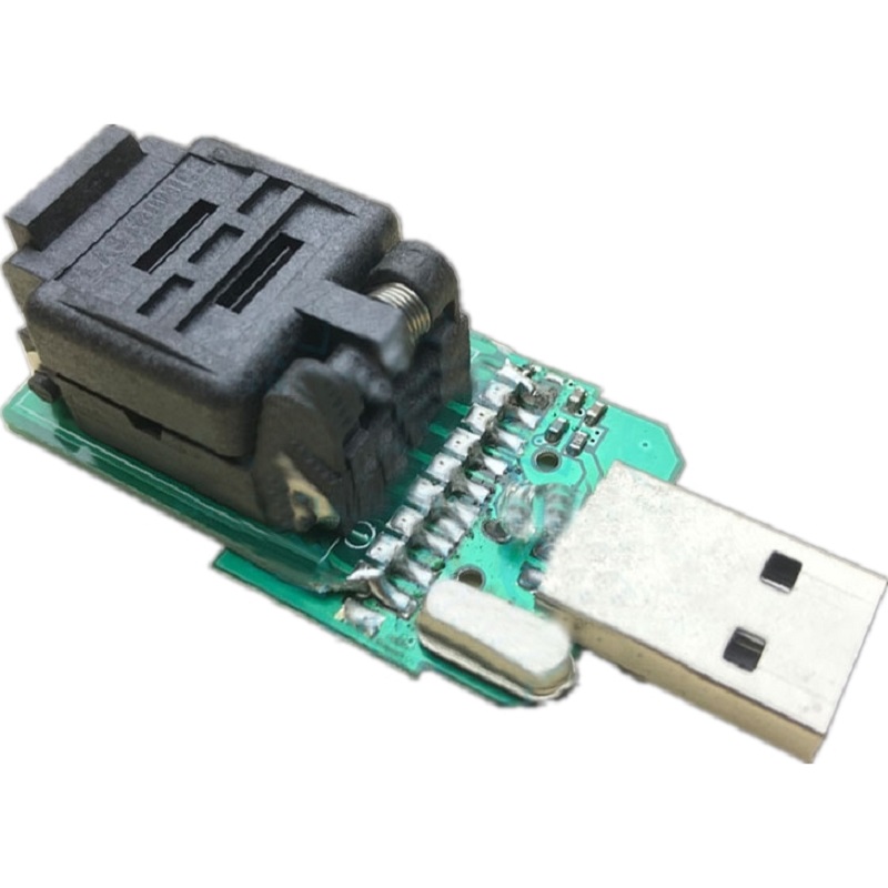 QFN8 _WSON8-1.27翻盖转USB2.0读卡器6-8适配器IC测试座_NAND编程器