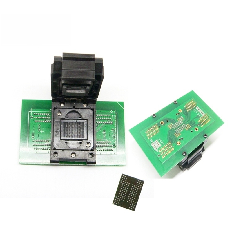 测试8CE_BGA152-132-88翻盖转96PIN测试座 flash开卡测试量产治具