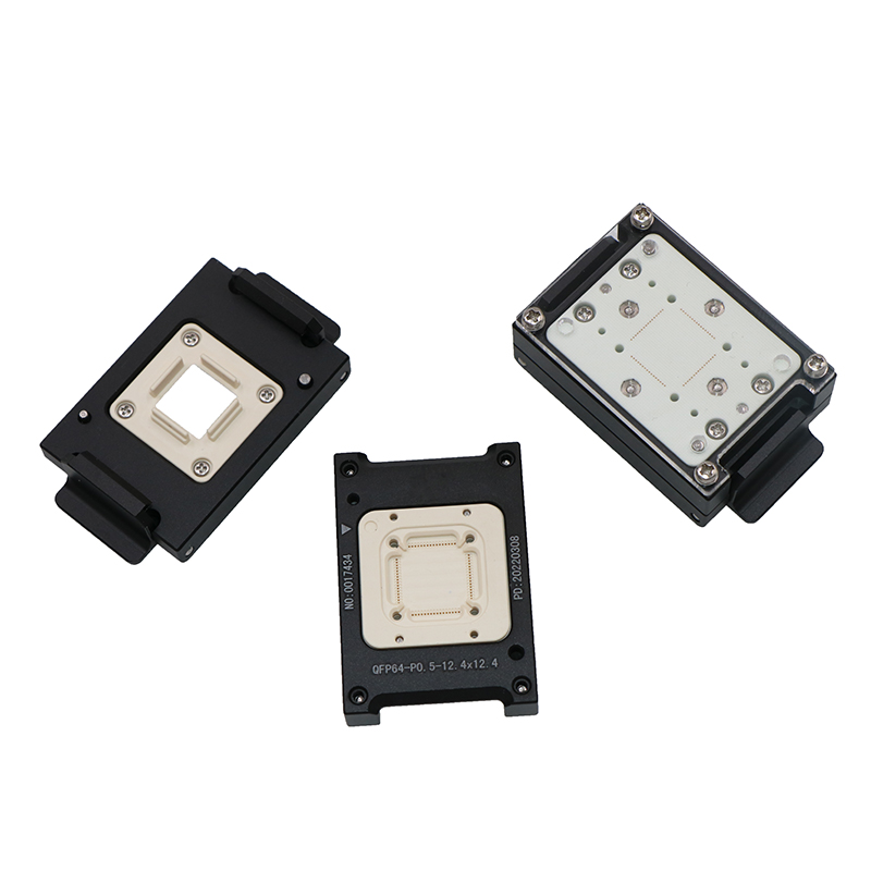 定制QFP64-0.5（12.4×12.4）翻盖探针测试座