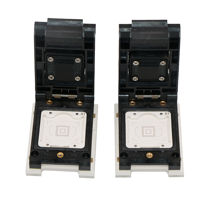 定制BGA156-0.5（16×20）翻盖塑胶探针老化座_传感器IC测试夹具
