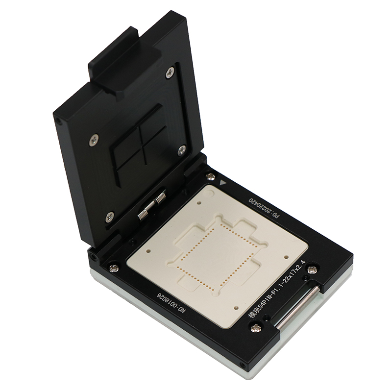 定制PCB集成模块54PIN-1.1_22×17合金翻盖探针测试座