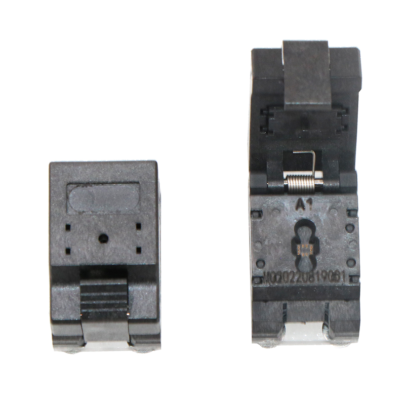 定制DFN10pin-0.4mm（1.4x1.8mm)塑胶翻盖探针老化座