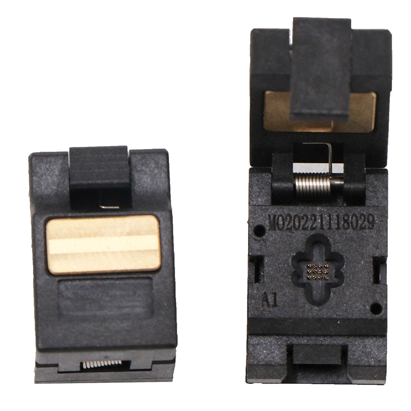 WLCSP12pin封装芯片塑胶翻盖晶振测试座socket
