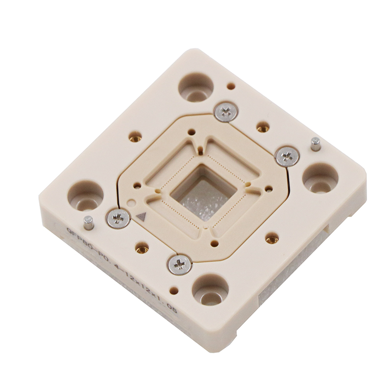 QFP80pin压合式手自一体芯片测试座socket