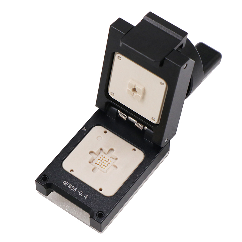 QFN56pin芯片测试座socket—qfn芯片测试夹具