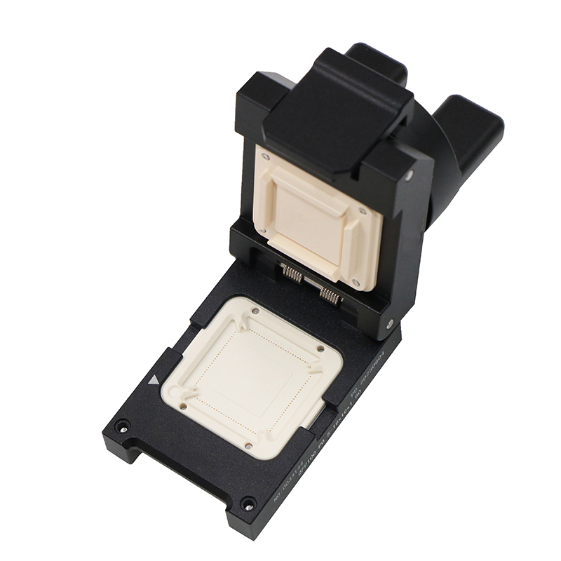 QFP100pin芯片测试座socket—qfp芯片测试夹具
