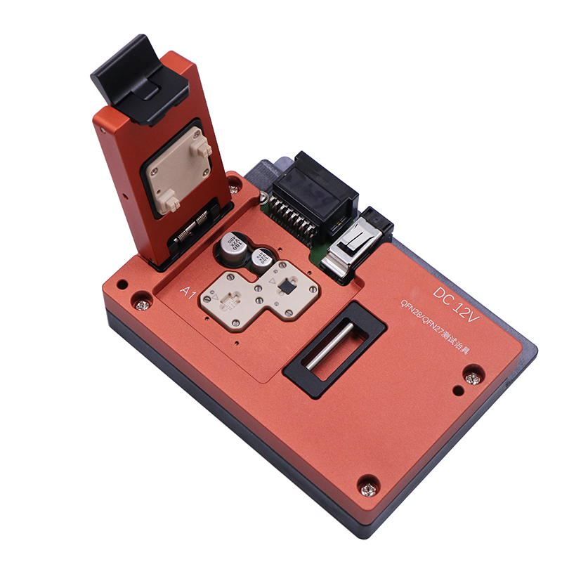 定制QFN28QFN27pin-0.5mm一拖二测试治具-QFN芯片测试socket