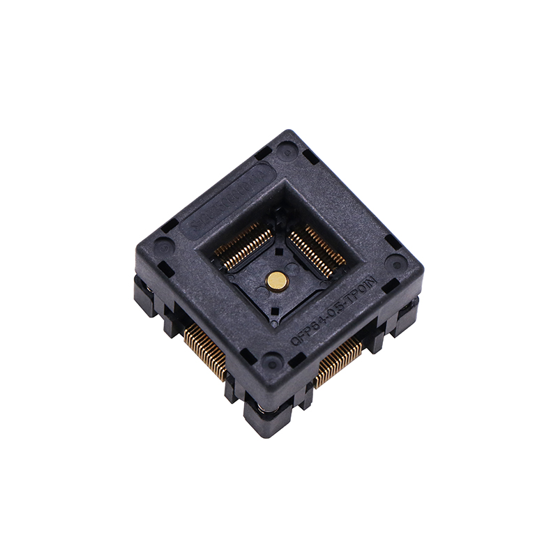 QFP64-0.5mm OTQ-64SG-0.5-008-00芯片测试座-QFP芯片测试socket