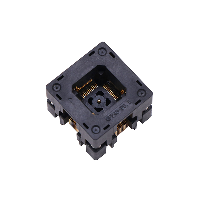 QFP48pin-0.5mm芯片测试座-QFP芯片测试老化socket