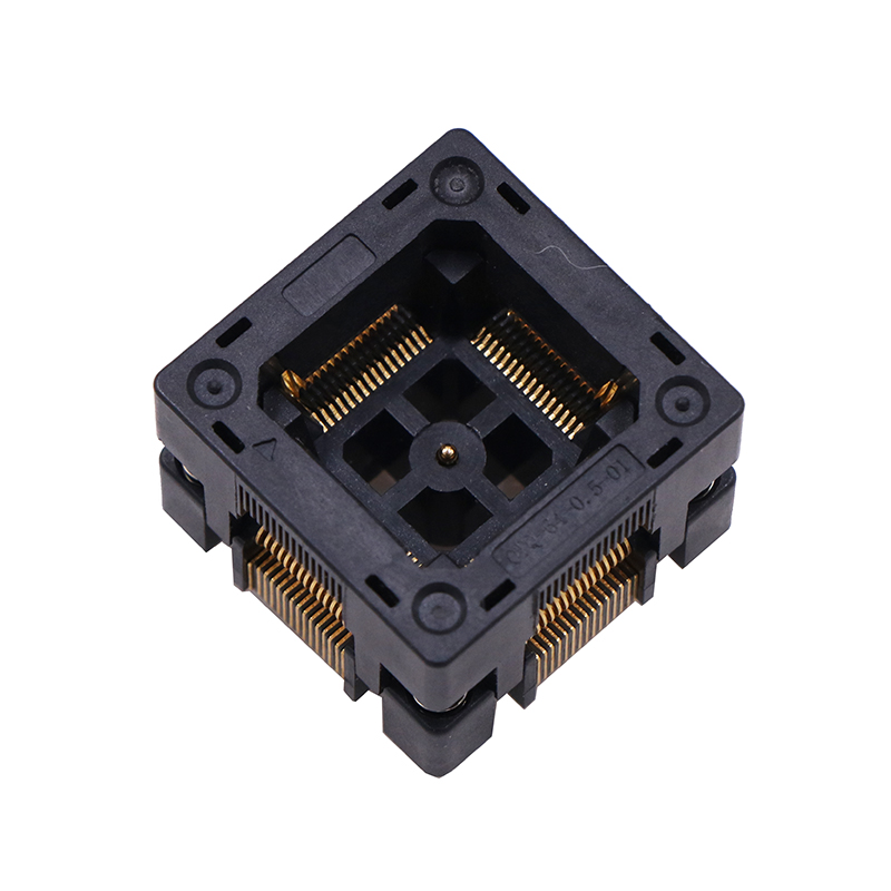 QFP64pin-0.5mm芯片测试座-QFP芯片老化测试socket